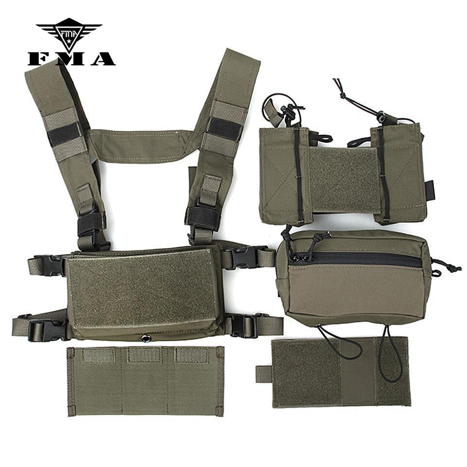 Tactical Chest Rig / Sub Abdominal Pouch Set